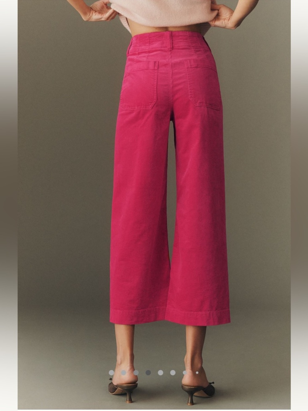 Anthropologie Maeve The Colette Corduroy Crop Wide-Leg Pants - Picture 4 of 6